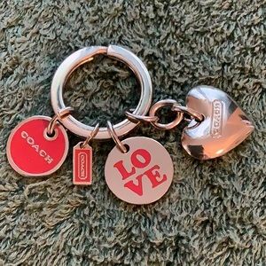 Coach Keychain with Charms